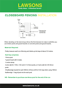 Closeboard Fencing Installation