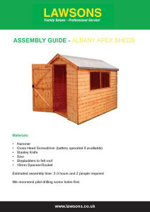 Assembly Guide for Albany Apex Sheds