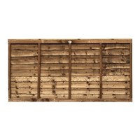 0.9m x 1.83m (3') Brown Treated Herts Lap Panel Fence