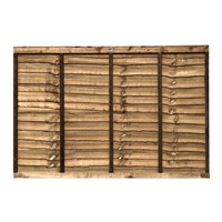 1.2m x 1.83m (4') Brown Treated Herts Overlap Fence Panel