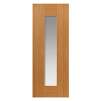 Axis Oak Prefinished Glazed 35x1981x838mm internal door is made from real oak veneer. Timber veneers are a natural material and variations in the colour and graining should be expected. Colours and graining patterns depicted in our product imagery are representative only.