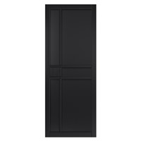 City Black Painted 35x1981x686mm internal door features contemporary art deco style door design and comes with black painted finish. City Black Painted door is constructed with robust 9mm MDF panels and solid lock blocks and can be fitted with regular handles, latches and hinges.