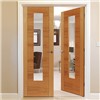 Mistral Oak Prefinished Glazed 35x1981x762mm Stylish oak veneered interior door. Timber veneers are a natural material and variations in the colour and graining should be expected. Colours and graining patterns depicted in our product imagery are representative only.
