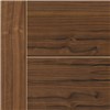 Mistral Walnut Prefinished 35x1981x610 mm Internal Door is a contemporary style walnut veneered interior door with 3 ladder style panels, grooved into MDF. Timber veneers are a natural material and variations in the colour and graining should be expected. Colours and graining patterns depicted in our product imagery are representative only.