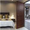 Mistral Walnut Prefinished 35x1981x762mm Internal Door is a contemporary style walnut veneered interior door with 3 ladder style panels, grooved into MDF. Timber veneers are a natural material and variations in the colour and graining should be expected. Colours and graining patterns depicted in our product imagery are representative only.