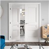 Osborne White Primed 35x1981x610mm internal door with flat recessed panels with decorative flush mouldings. It is white primed for finish painting. White internal doors offer a simple, timeless and minimalist look that complements almost any interior.