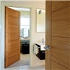 Palomino Oak Unfinished 44x1981x610mm Internal Door is modern style real oak veneered door. Timber veneers are a natural material and variations in the colour and graining should be expected. Colours and graining patterns depicted in our product imagery are representative only.