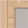 Palomino Oak Unfinished Glazed 35x1981x686mm internal door is modern styler real oak veneered door with clear safety glass with raised beading. Timber veneers are a natural material and variations in the colour and graining should be expected. Colours and graining patterns depicted in our product imagery are representative only.