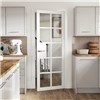 Plaza White Painted Clear Glazed 35x1981x686 internal door features contemporary industrial style door design with white painted finish. It can be fitted with regular handles, latches and hinges.