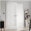 Quartz White Primed 35x1981x686mm internal door comes with geometric hexagonal pattern. This door benefits from solid core construction. It is white primed. White internal doors offer a simple, timeless and minimalist look that complements almost any interior.