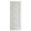 Quartz White Primed 35x1981x762mm internal door comes with geometric hexagonal pattern. This door benefits from solid core construction. It is white primed. White internal doors offer a simple, timeless and minimalist look that complements almost any interior.