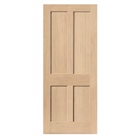 Rushmore Oak Unfinished 35x1981x610mm internal door is made from real oak veneer. Timber veneers are a natural material and variations in the colour and graining should be expected. Colours and graining patterns depicted in our product imagery are representative only.