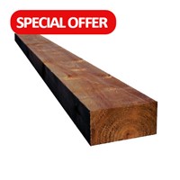 New Treated Brown Railway Sleeper 100x200x2400mm. Sourced from both the Baltics and the UK, these softwood sleepers are either Spruce or Pine harvested from well managed sustainable forests, treated to UC3 meaning it is suitable for external use.