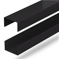 Durapost Rails For Urban Slatted Composite Panel (Pk2) Black