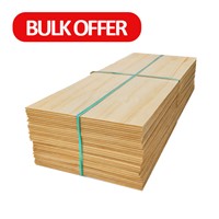 Pack of 60no Hardwood Plywood 2440x1220x3.6mm B/BB Face Class 2