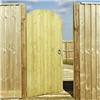 Priory 1830mm H x 900mm W Green Treated Curved Top T&G Matchboard Gate